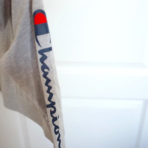 COPY - Champion boy grey logo zipper hoodie - Picture 4 of 7